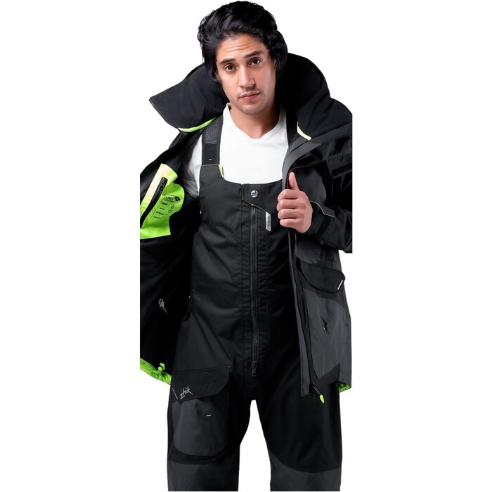 Zhik De Navegacin 2024 Zhik Apex Offshore Para Hombre Jkt0450 - Negro Antracita